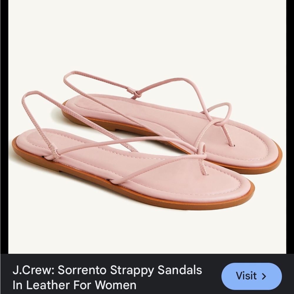 J. Crew Light Nude Leather Sandals
